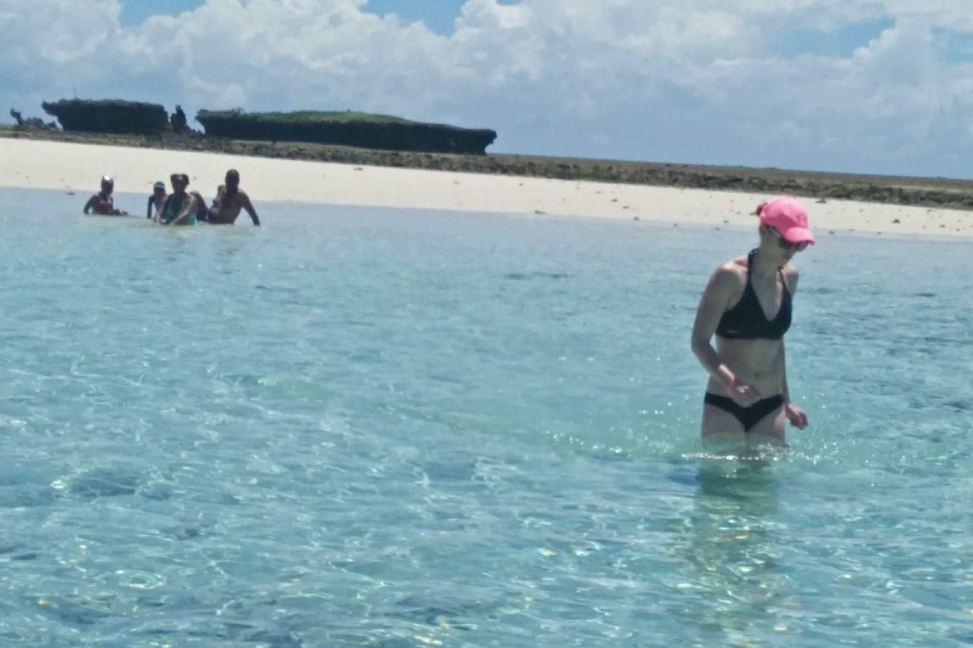 Pristine sandbar emerging at low tide in Kisite Marine Park